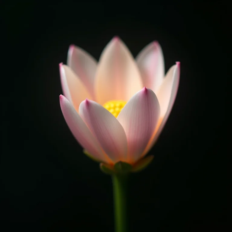 Vitória Régia florescendo, símbolo de transformação e compaixão.