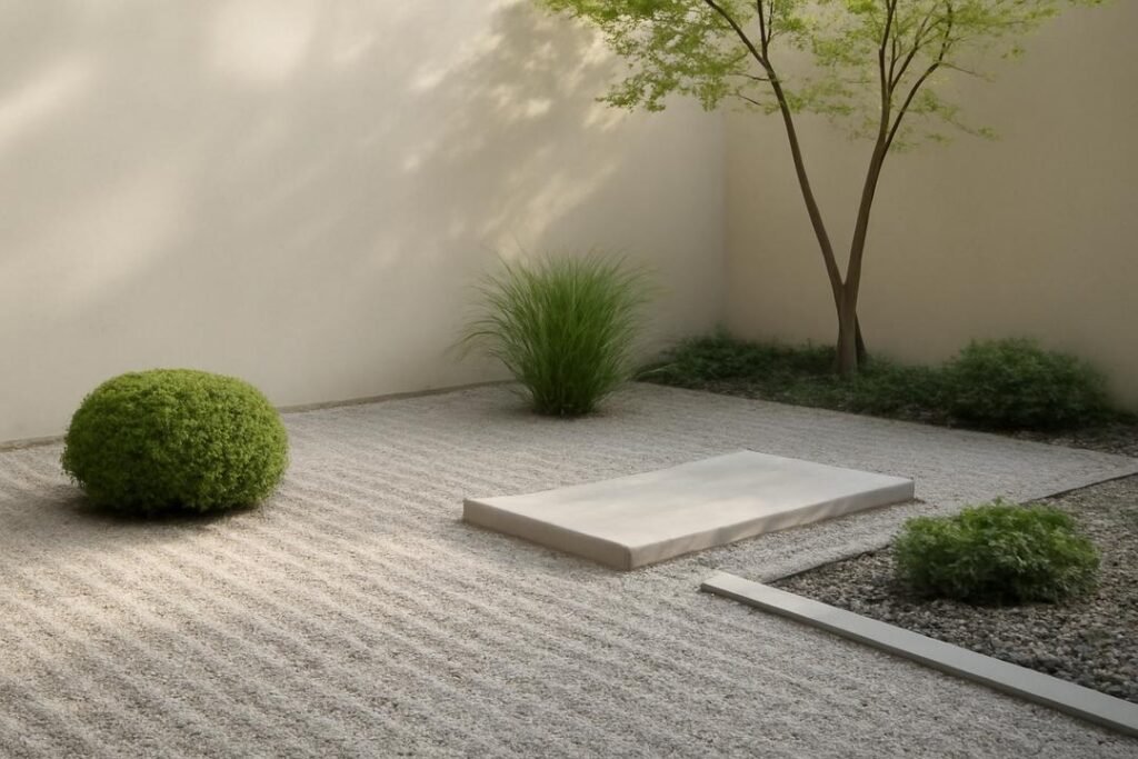 Jardim minimalista: Crie um refúgio sereno com design simples e elegante